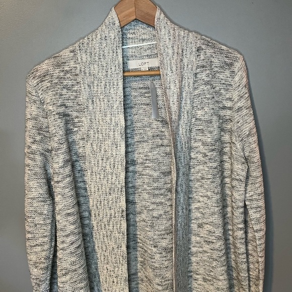 NWT LOFT Shimmer Stitchy Open Cardigan - Picture 3 of 8